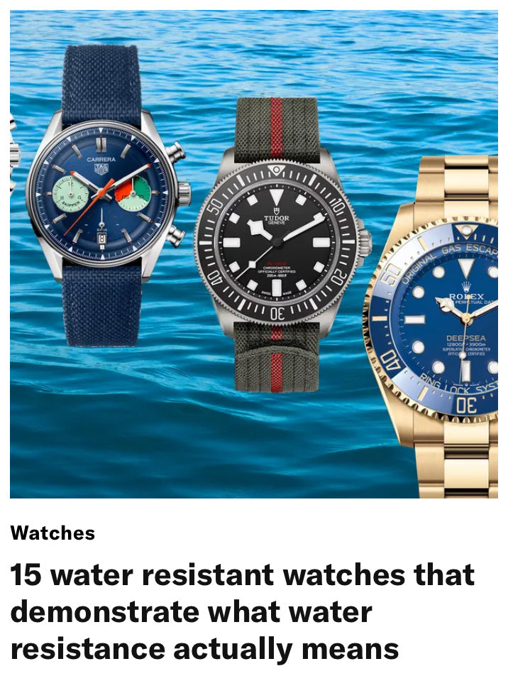 GQ | PaddleWaves Quoted on 15 water resistant watches that demonstrate what water resistance actually means