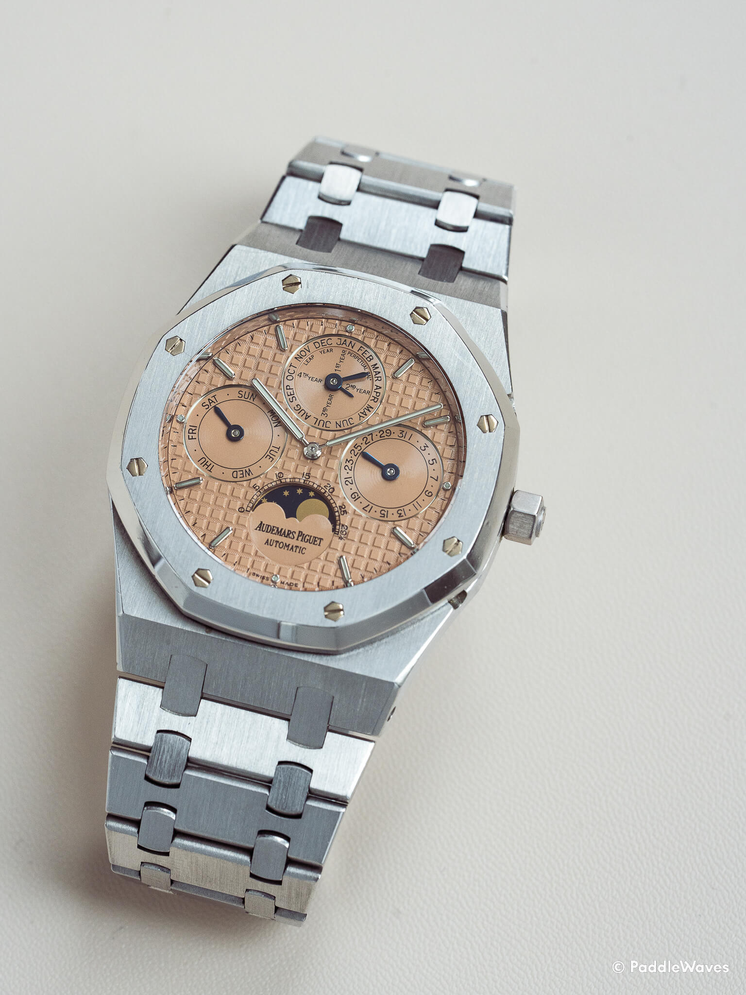 Audemars Piguet Royal Oak ref.25820 in Platinum, Salmon Dial 
