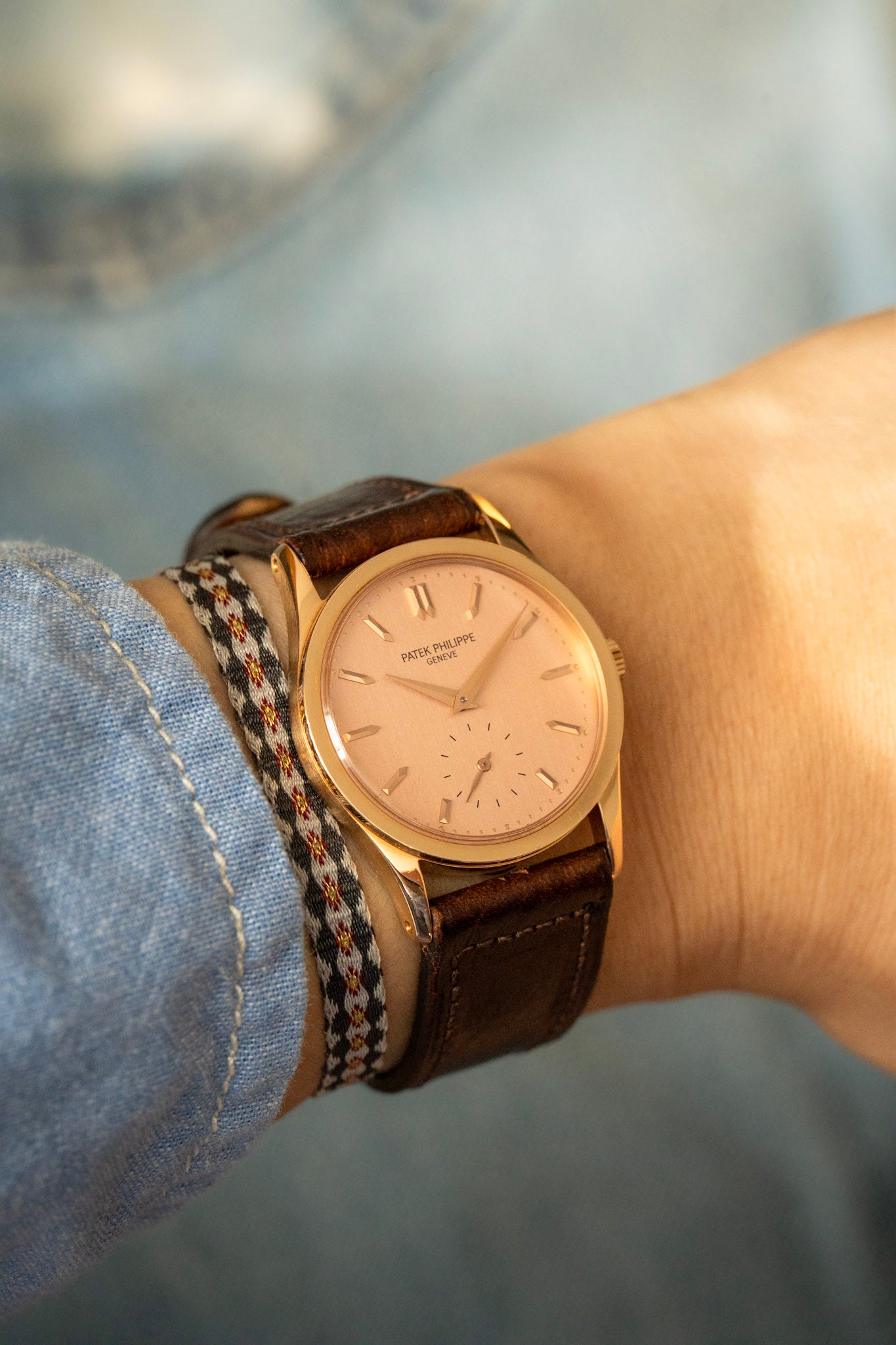 Wrist shot of Patek Philippe 3796