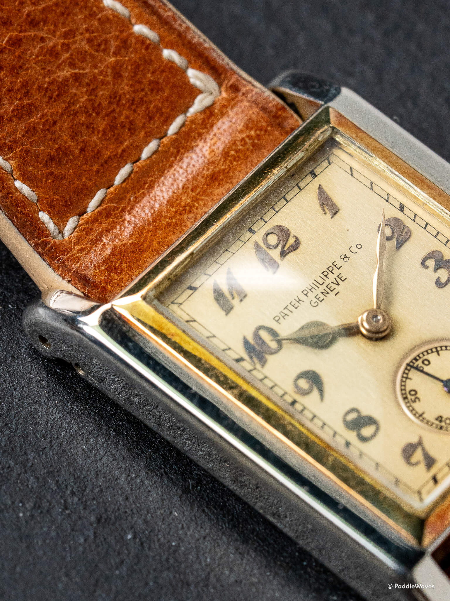 Detail of Patek Philippe Rectangular Breguet