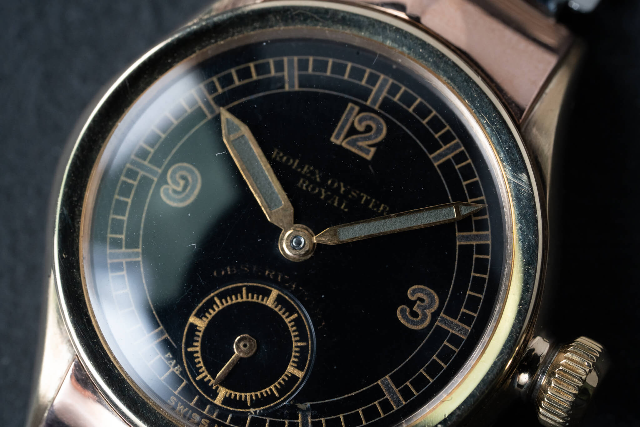 Detail of Rolex Bubbleback 3270