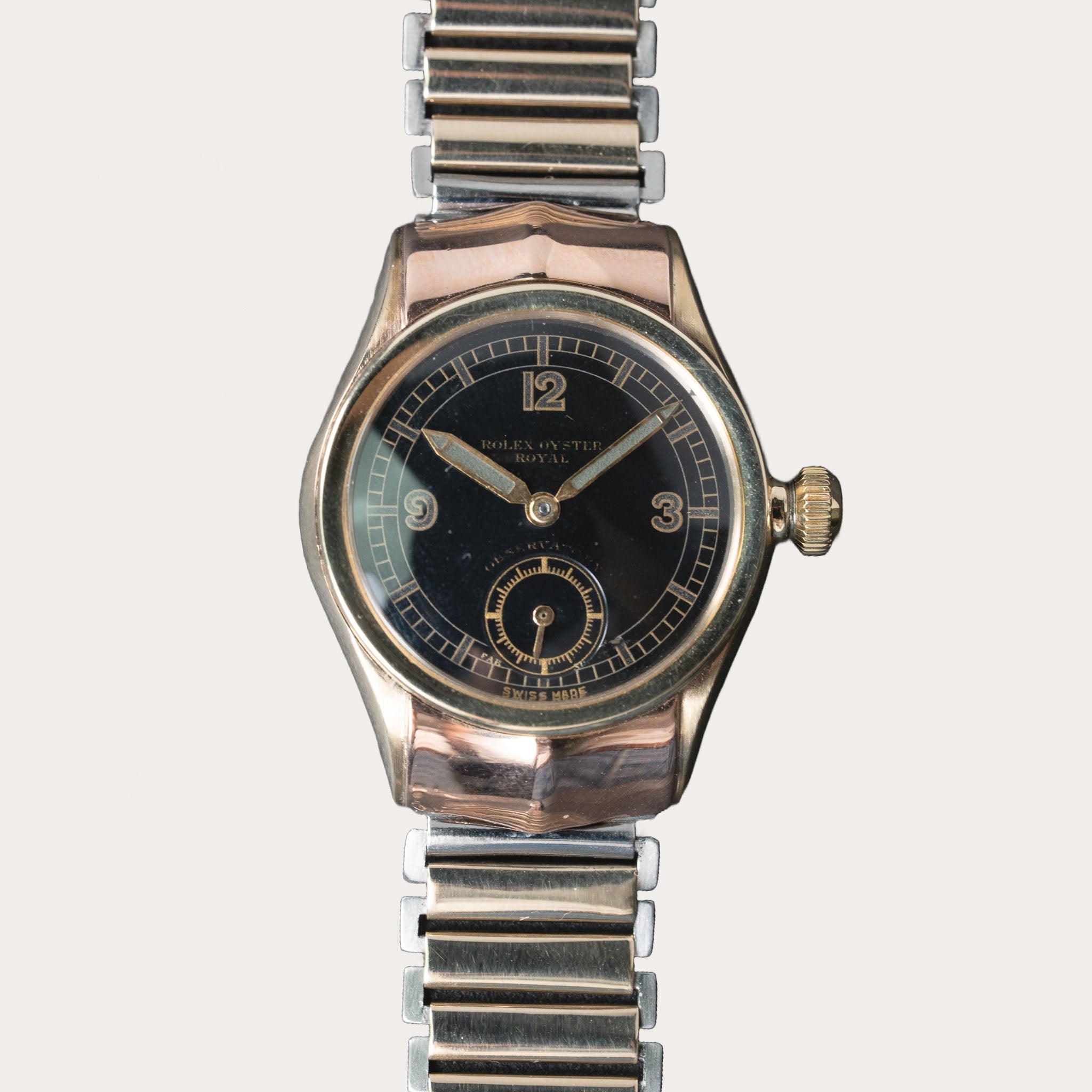 Rolex Bubbleback ref.3270 Hooded Lugs with Black Luminous Dial